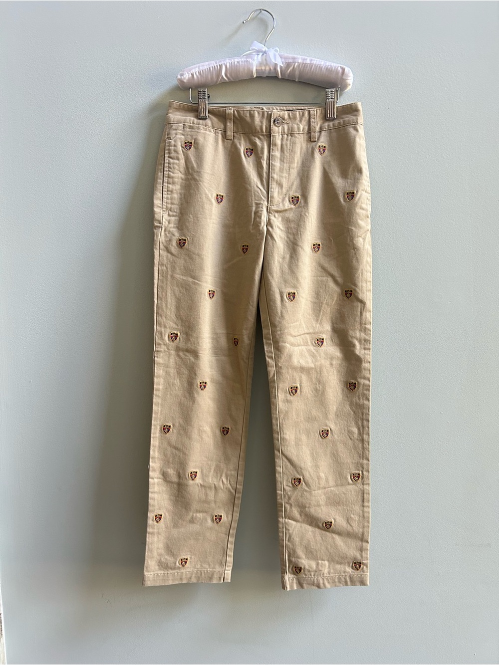NWT Polo Ralph Lauren Boys’ Size 12 Khaki Embroidered Shield Chino Pants
